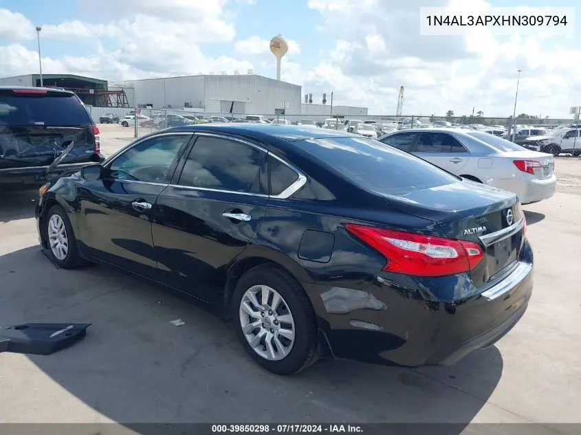 2017 Nissan Altima 2.5 S VIN: 1N4AL3APXHN309794 Lot: 39850298