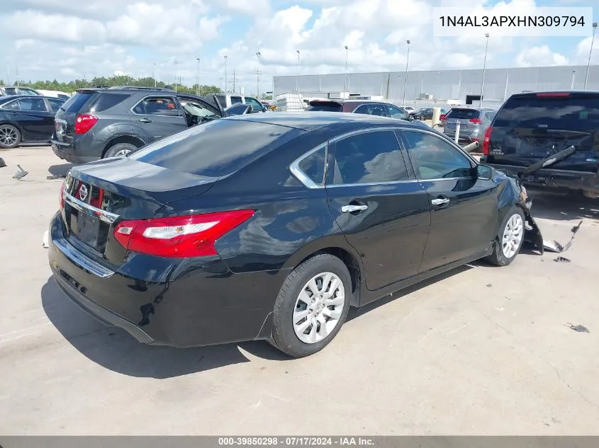 2017 Nissan Altima 2.5 S VIN: 1N4AL3APXHN309794 Lot: 39850298