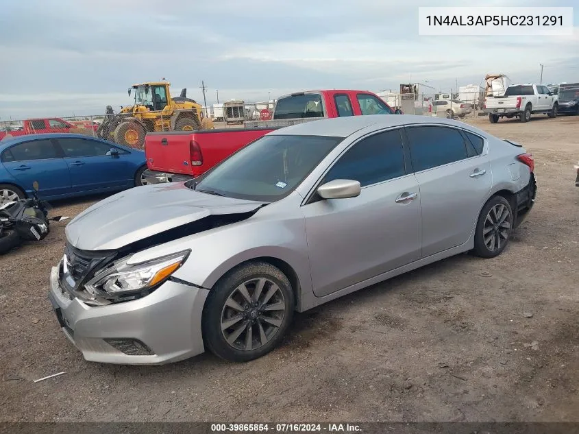 2017 Nissan Altima 2.5 Sv VIN: 1N4AL3AP5HC231291 Lot: 39865854