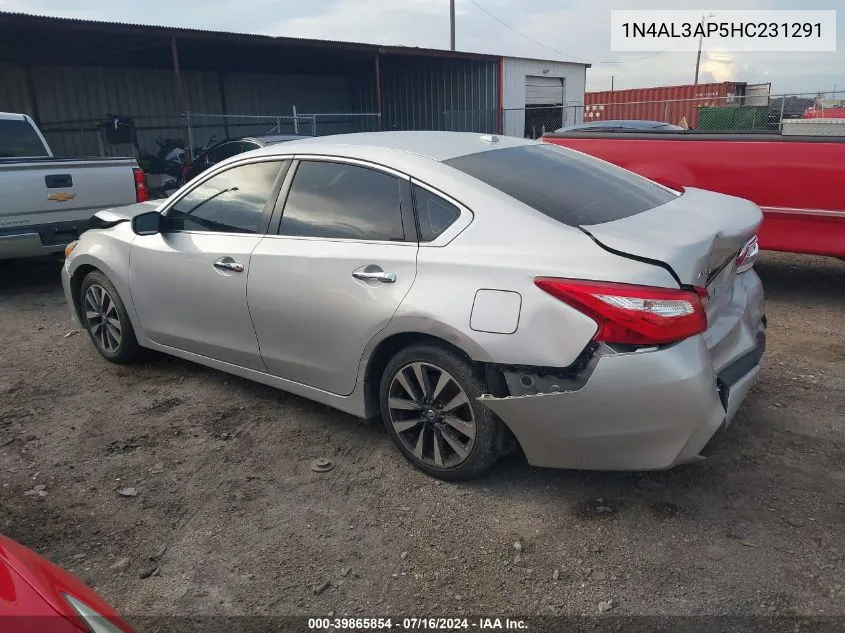 2017 Nissan Altima 2.5 Sv VIN: 1N4AL3AP5HC231291 Lot: 39865854