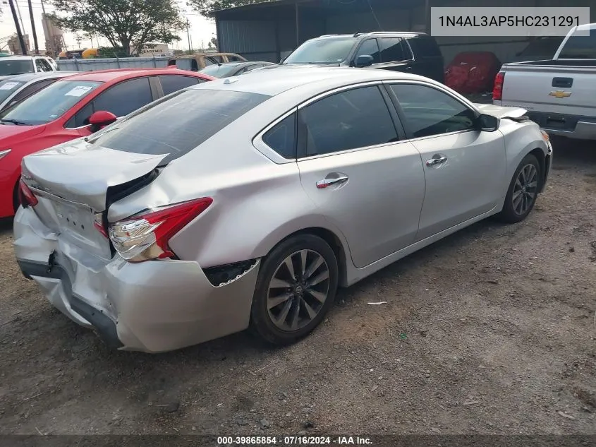 2017 Nissan Altima 2.5 Sv VIN: 1N4AL3AP5HC231291 Lot: 39865854