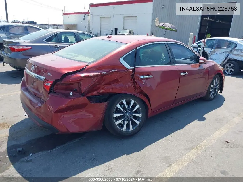 2017 Nissan Altima 2.5 Sl VIN: 1N4AL3AP5HC228763 Lot: 39882668