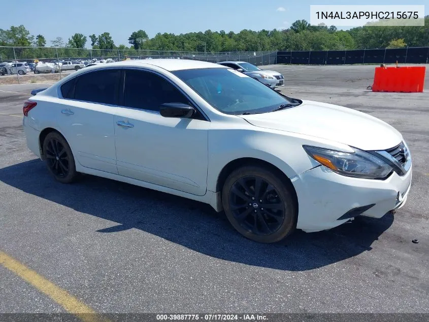 2017 Nissan Altima 2.5 Sr VIN: 1N4AL3AP9HC215675 Lot: 39887775