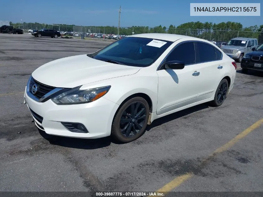 2017 Nissan Altima 2.5 Sr VIN: 1N4AL3AP9HC215675 Lot: 39887775