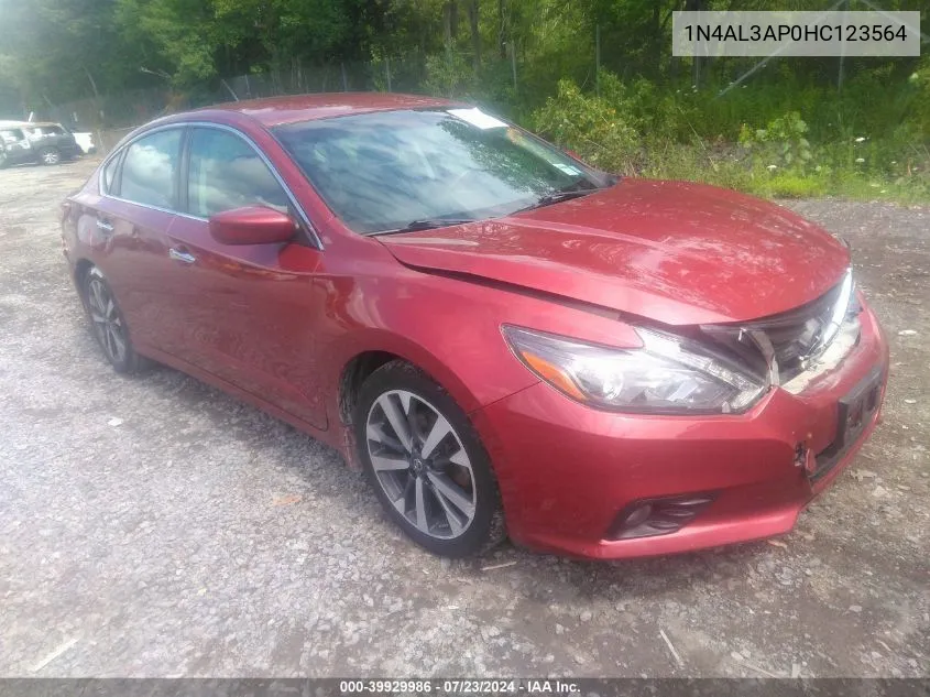 2017 Nissan Altima 2.5 Sr VIN: 1N4AL3AP0HC123564 Lot: 39929986