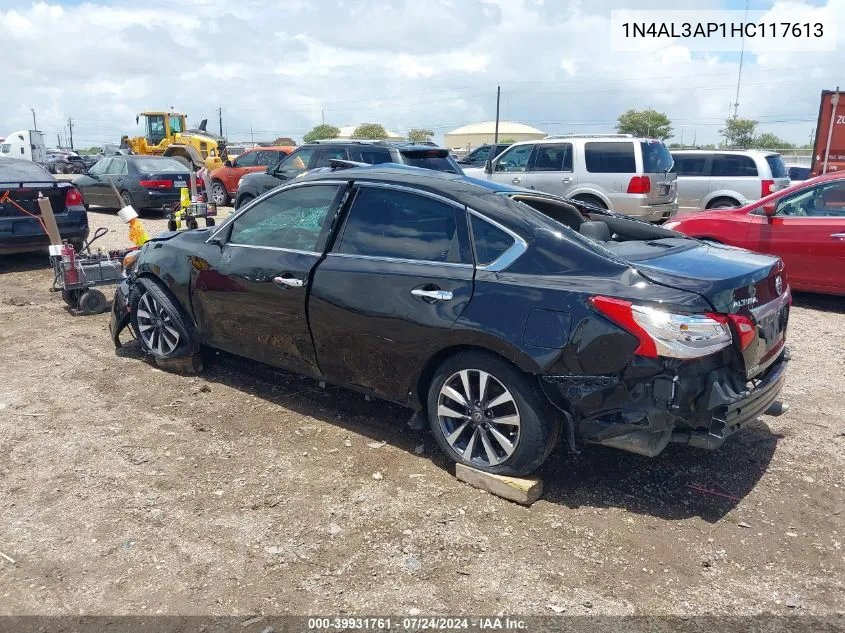 2017 Nissan Altima 2.5 Sl VIN: 1N4AL3AP1HC117613 Lot: 39931761