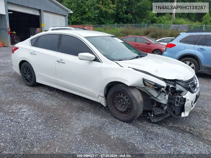 2017 Nissan Altima 2.5 S VIN: 1N4AL3AP9HC138287 Lot: 39942317