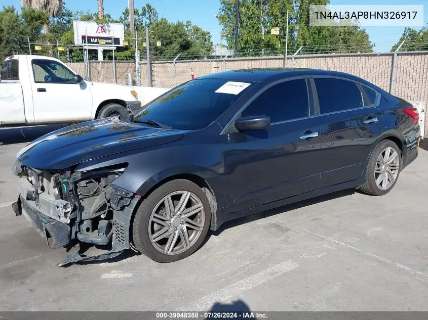 2017 Nissan Altima 2.5/S/Sv/Sl/Sr VIN: 1N4AL3AP8HN326917 Lot: 39948388