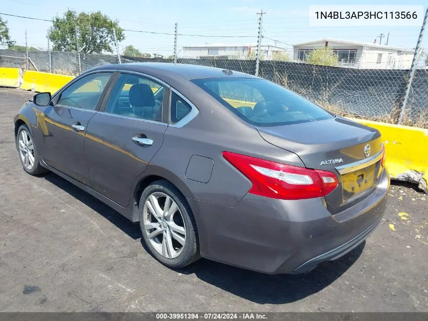 1N4BL3AP3HC113566 2017 Nissan Altima 3.5 Sl/3.5 Sr