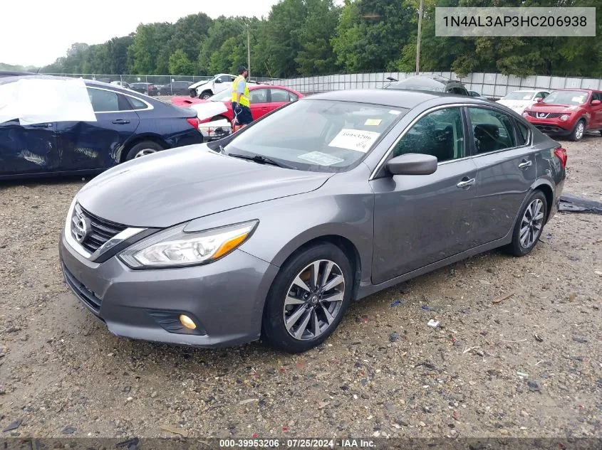 2017 Nissan Altima 2.5 Sv VIN: 1N4AL3AP3HC206938 Lot: 39953206