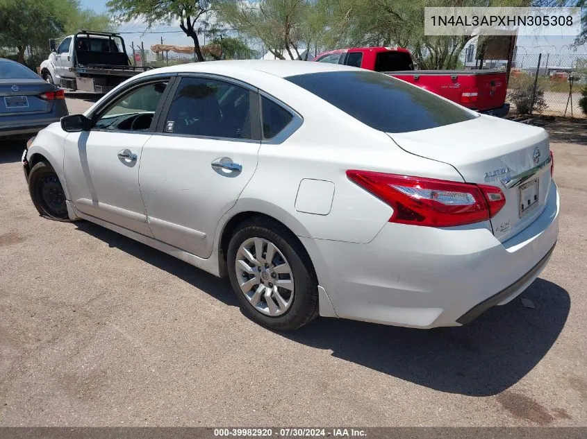 2017 Nissan Altima 2.5 S VIN: 1N4AL3APXHN305308 Lot: 39982920