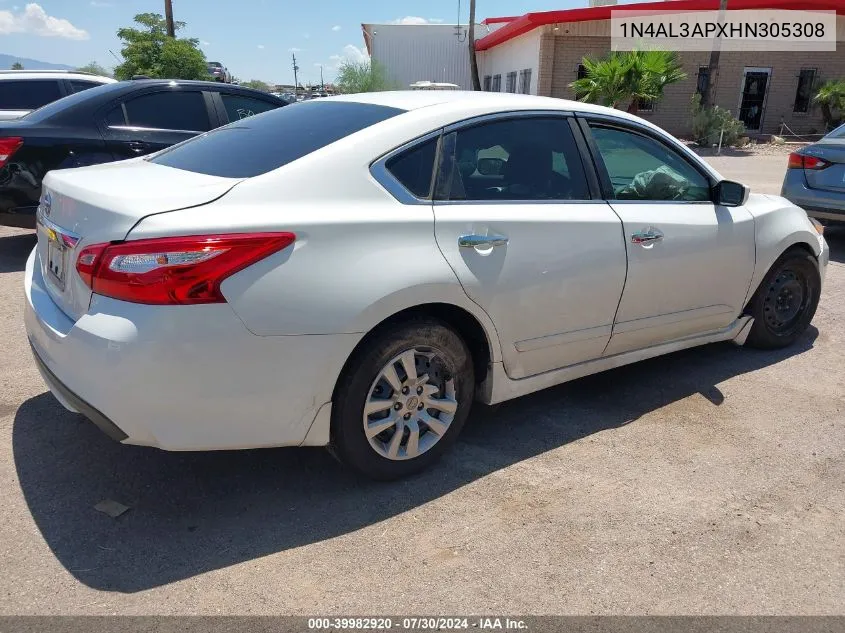 2017 Nissan Altima 2.5 S VIN: 1N4AL3APXHN305308 Lot: 39982920