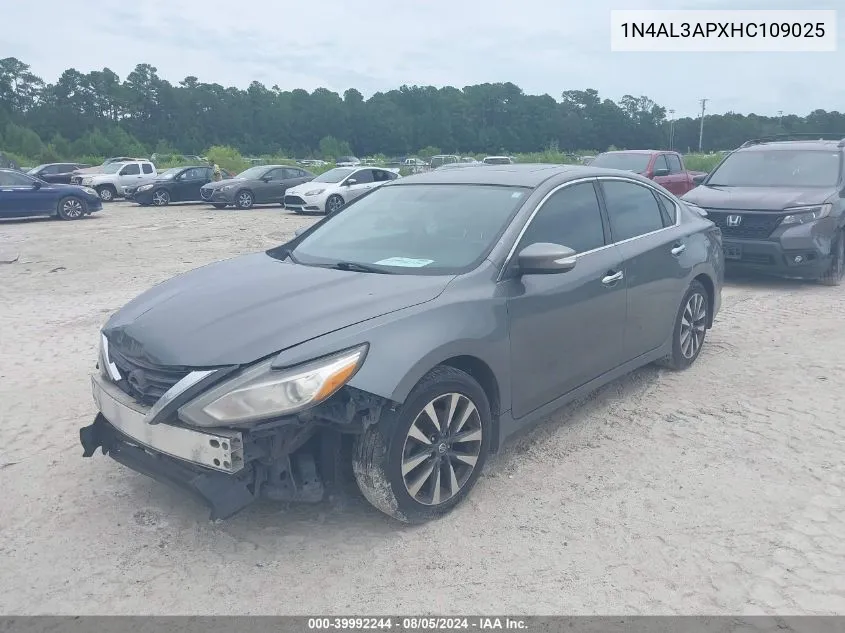 2017 Nissan Altima 2.5 Sl VIN: 1N4AL3APXHC109025 Lot: 39992244