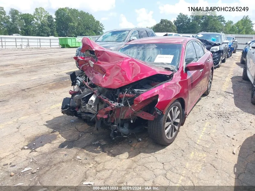 2017 Nissan Altima 2.5 Sv VIN: 1N4AL3AP0HC265249 Lot: 40013833