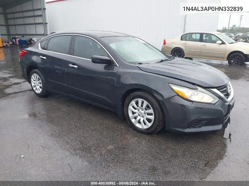 2017 Nissan Altima 2.5 S VIN: 1N4AL3AP0HN332839 Lot: 40378283