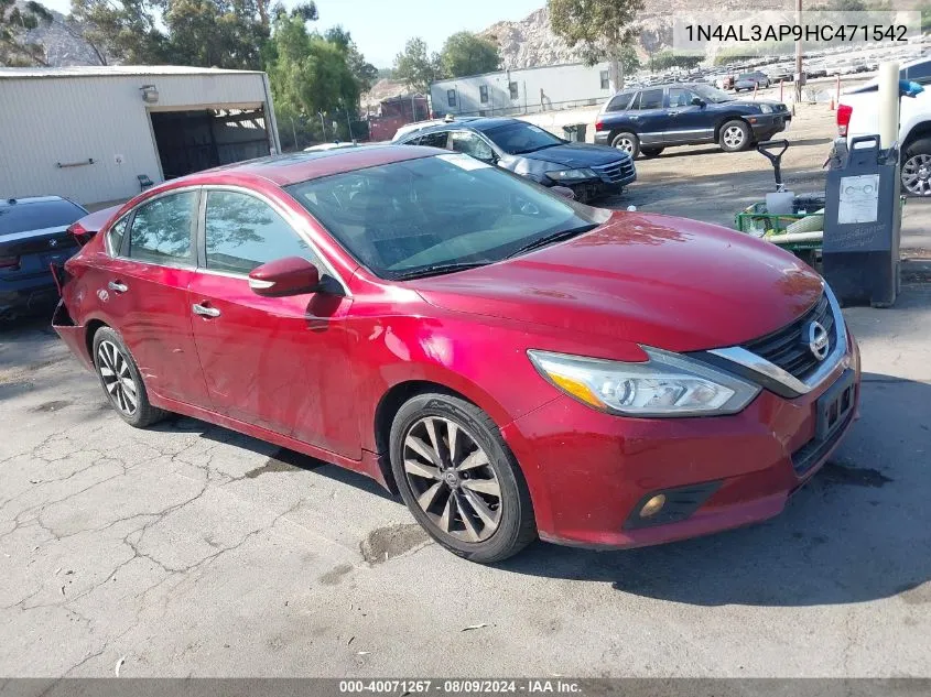 2017 Nissan Altima 2.5 Sl VIN: 1N4AL3AP9HC471542 Lot: 40071267