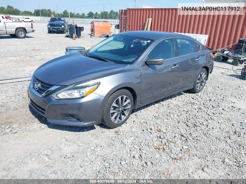 2017 Nissan Altima 2.5/2.5 S/2.5 Sl/2.5 Sr/2.5 Sv VIN: 1N4AL3AP0HC117912 Lot: 40075628