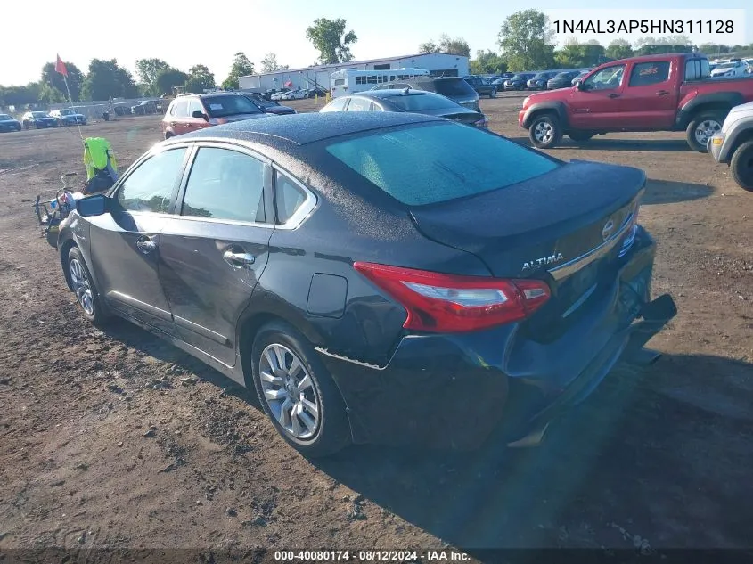 2017 Nissan Altima 2.5 S VIN: 1N4AL3AP5HN311128 Lot: 40080174