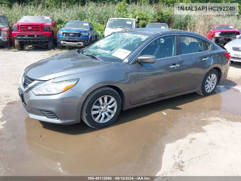 2017 Nissan Altima 2.5 S VIN: 1N4AL3AP1HC292248 Lot: 40112690