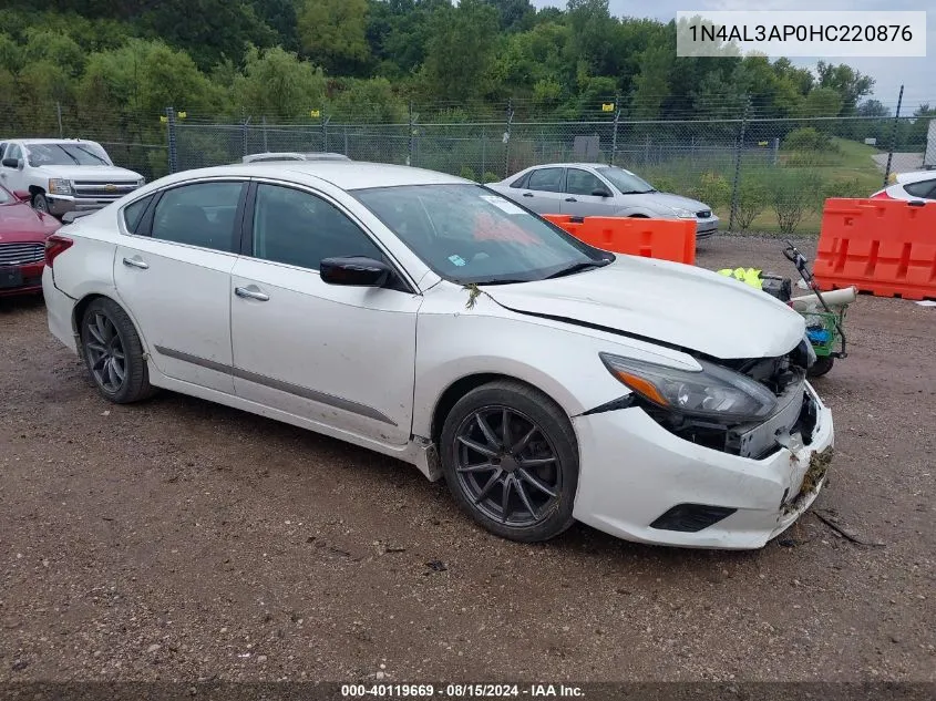 2017 Nissan Altima 2.5 Sr VIN: 1N4AL3AP0HC220876 Lot: 40119669