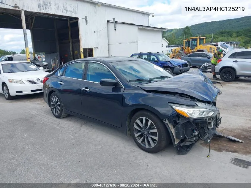 2017 Nissan Altima 2.5 Sv VIN: 1N4AL3AP4HC125219 Lot: 40127636