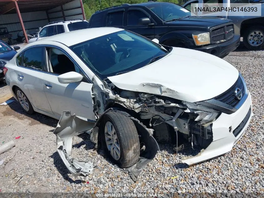 2017 Nissan Altima 2.5 S VIN: 1N4AL3AP4HC146393 Lot: 40136223