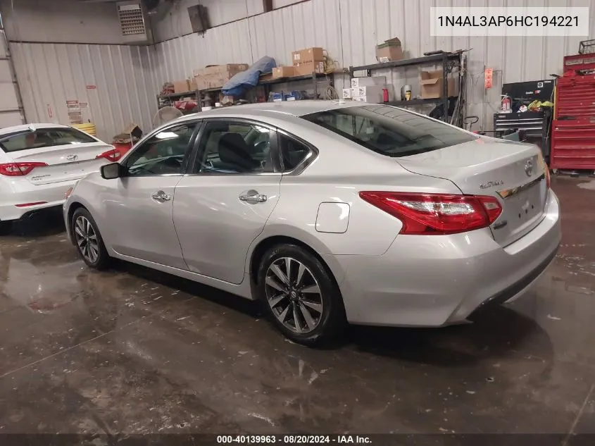 1N4AL3AP6HC194221 2017 Nissan Altima 2.5 Sv