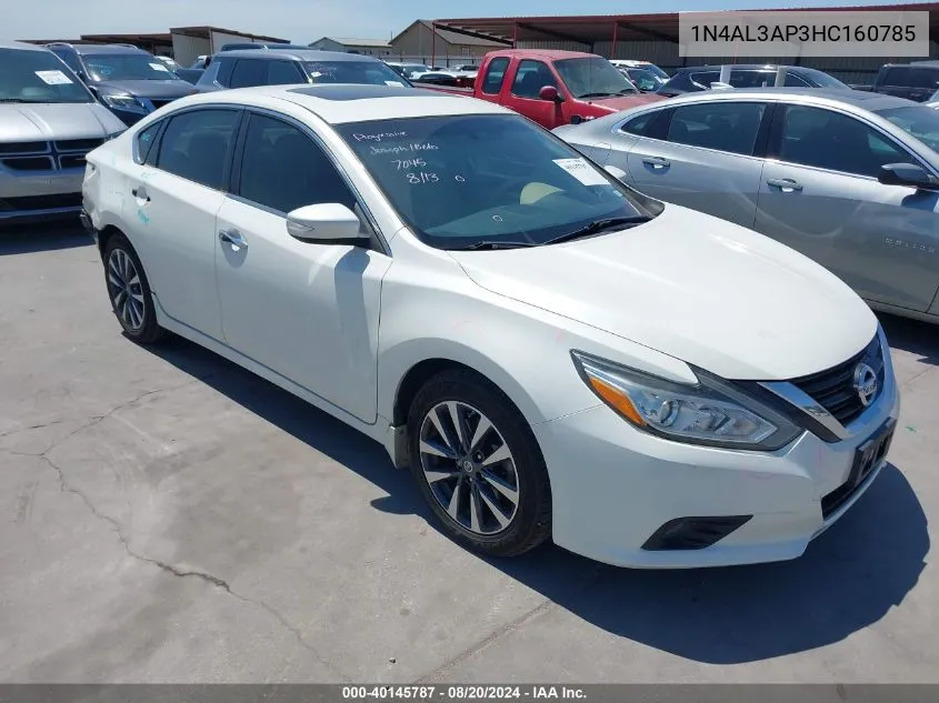 2017 Nissan Altima 2.5/S/Sv/Sl/Sr VIN: 1N4AL3AP3HC160785 Lot: 40145787