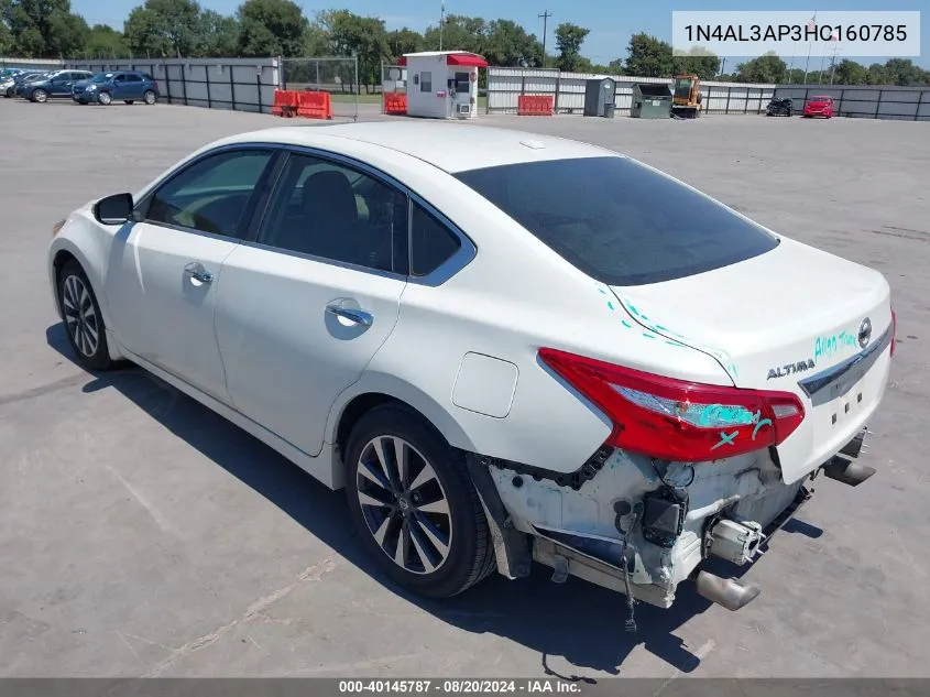 2017 Nissan Altima 2.5/S/Sv/Sl/Sr VIN: 1N4AL3AP3HC160785 Lot: 40145787