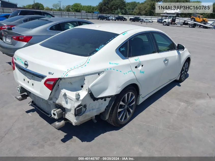 2017 Nissan Altima 2.5/S/Sv/Sl/Sr VIN: 1N4AL3AP3HC160785 Lot: 40145787