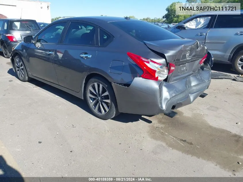 2017 Nissan Altima 2.5/S/Sv/Sl/Sr VIN: 1N4AL3AP7HC111721 Lot: 40159359