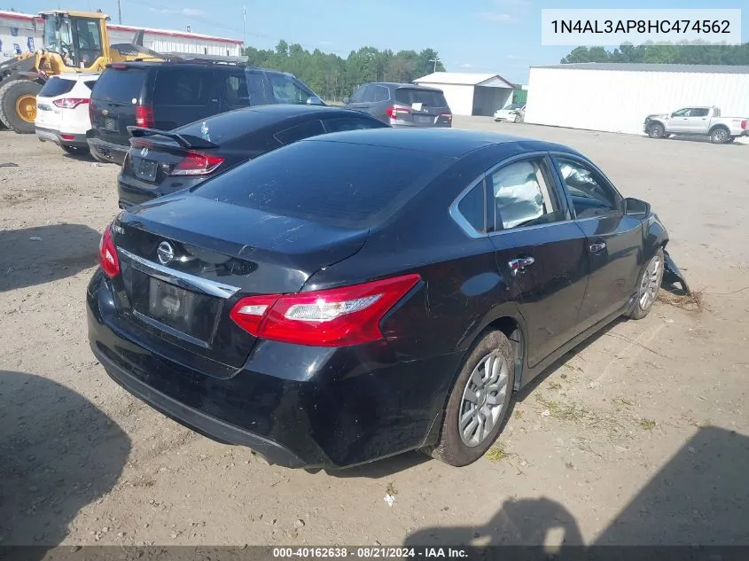 2017 Nissan Altima 2.5 S VIN: 1N4AL3AP8HC474562 Lot: 40162638