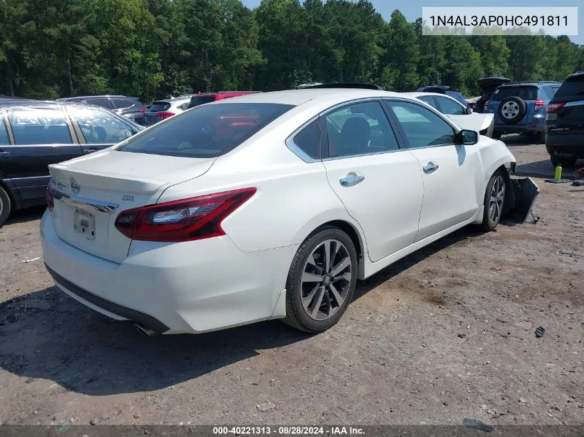 2017 Nissan Altima 2.5 Sr VIN: 1N4AL3AP0HC491811 Lot: 40221313