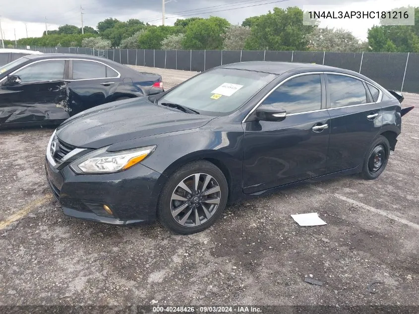 2017 Nissan Altima 2.5 Sl VIN: 1N4AL3AP3HC181216 Lot: 40248426