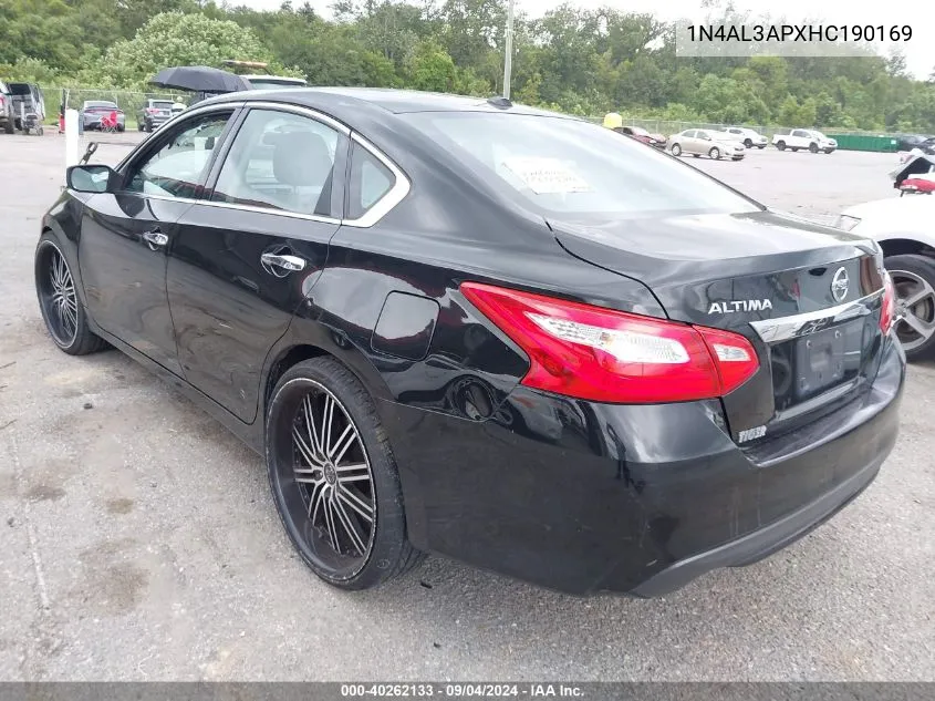 1N4AL3APXHC190169 2017 Nissan Altima 2.5 Sv