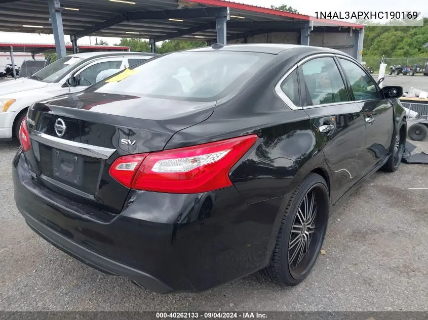 1N4AL3APXHC190169 2017 Nissan Altima 2.5 Sv