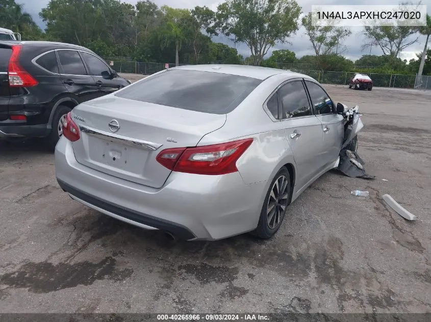 2017 Nissan Altima 2.5 S VIN: 1N4AL3APXHC247020 Lot: 40265966