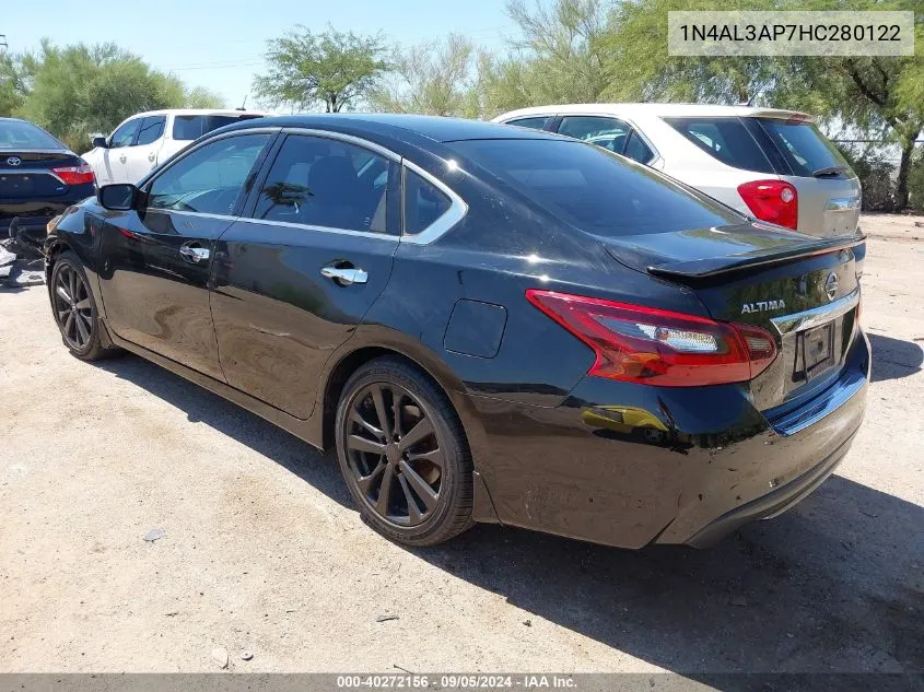 2017 Nissan Altima 2.5/S/Sv/Sl/Sr VIN: 1N4AL3AP7HC280122 Lot: 40272156