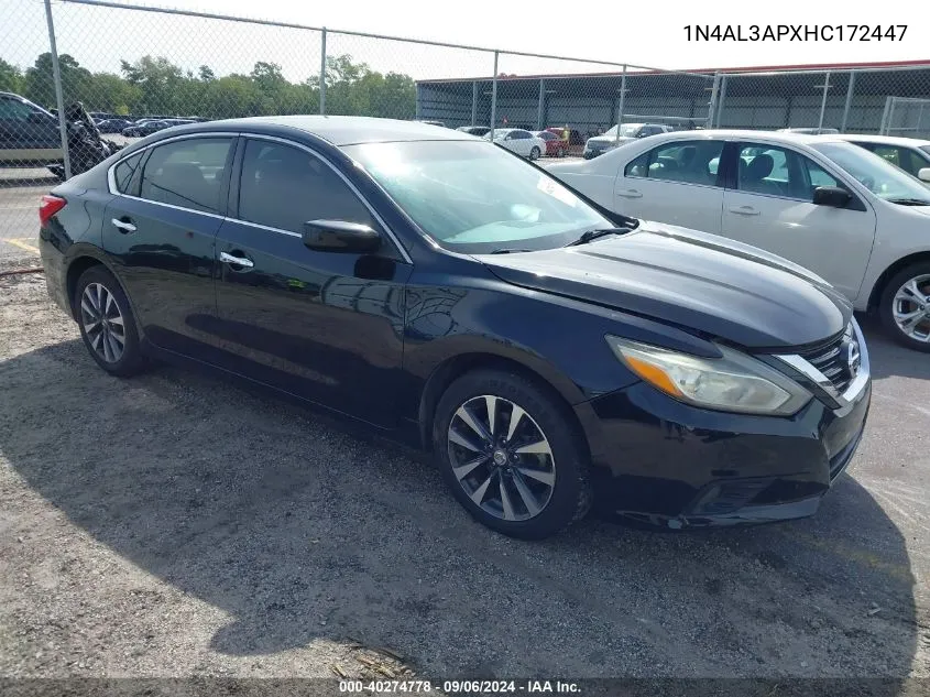 1N4AL3APXHC172447 2017 Nissan Altima 2.5 Sv