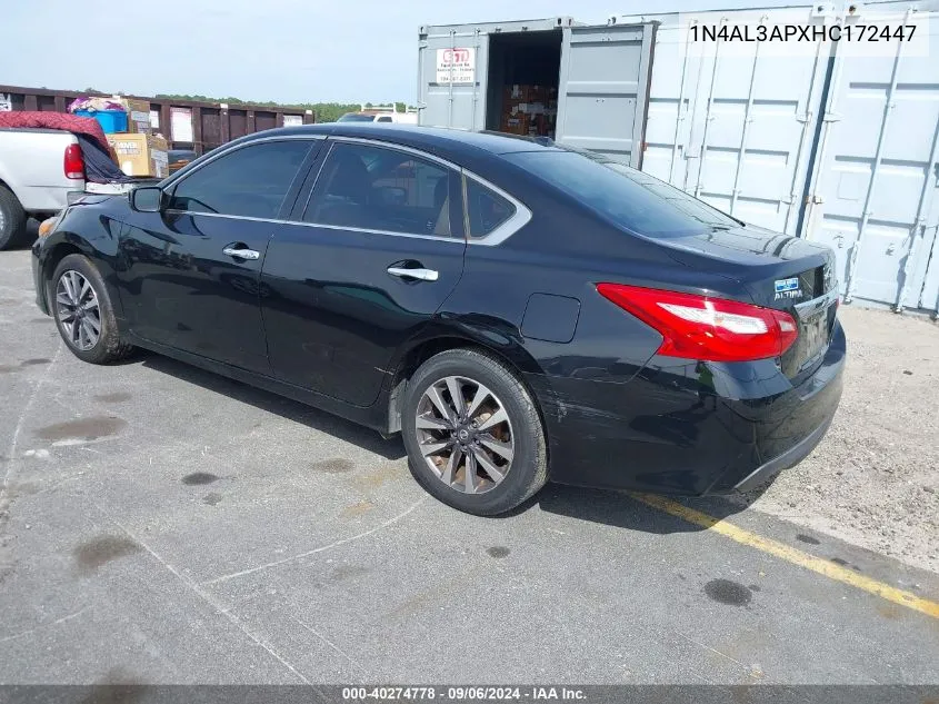 1N4AL3APXHC172447 2017 Nissan Altima 2.5 Sv