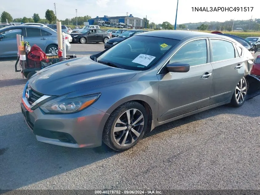 2017 Nissan Altima 2.5/S/Sv/Sl/Sr VIN: 1N4AL3AP0HC491517 Lot: 40278752