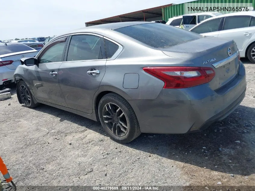 2017 Nissan Altima 2.5/S/Sv/Sl/Sr VIN: 1N4AL3AP5HN365576 Lot: 40279589