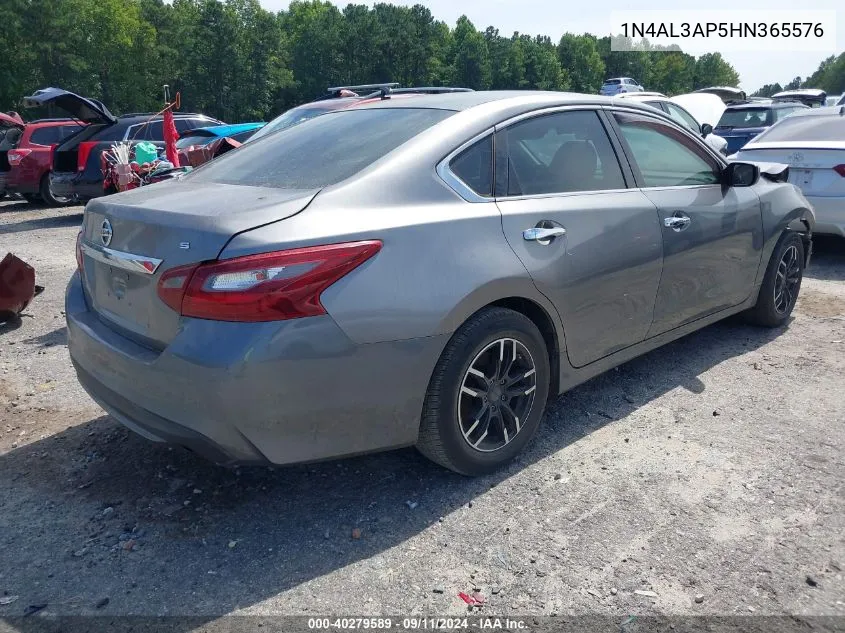 2017 Nissan Altima 2.5/S/Sv/Sl/Sr VIN: 1N4AL3AP5HN365576 Lot: 40279589