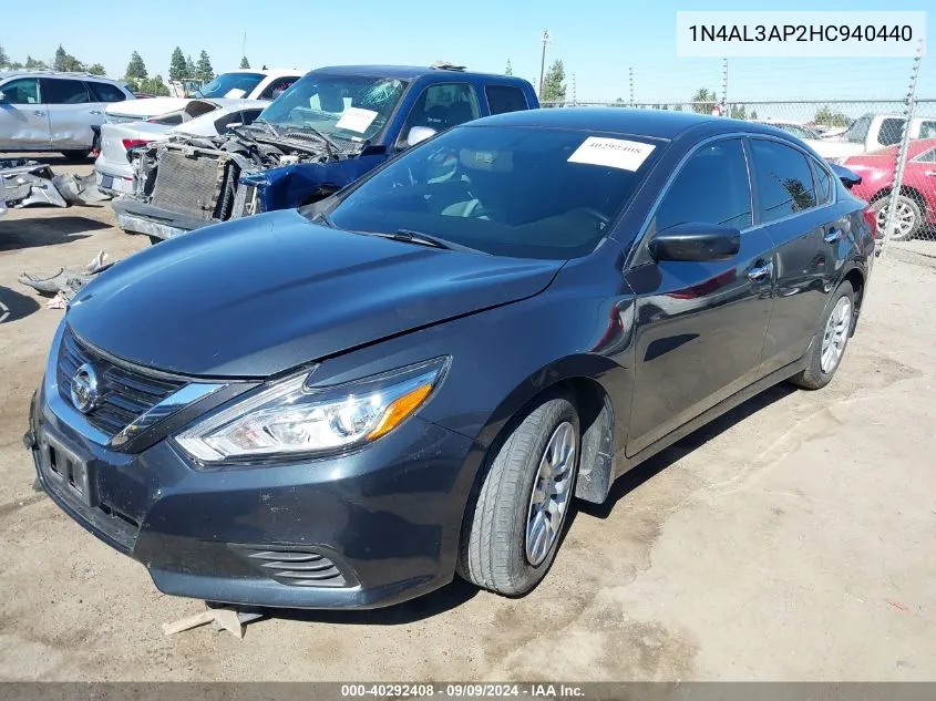 2017 Nissan Altima 2.5 S VIN: 1N4AL3AP2HC940440 Lot: 40292408