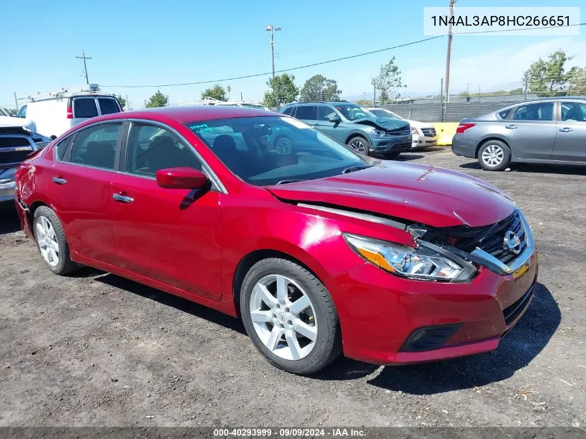 2017 Nissan Altima 2.5 Sv VIN: 1N4AL3AP8HC266651 Lot: 40293999