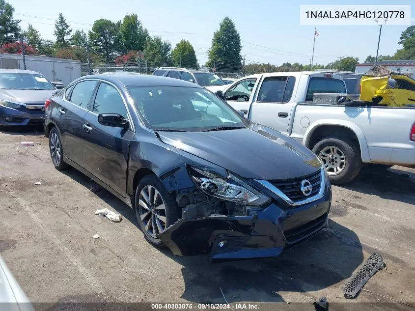 2017 Nissan Altima 2.5/2.5 S/2.5 Sl/2.5 Sr/2.5 Sv VIN: 1N4AL3AP4HC120778 Lot: 40303875