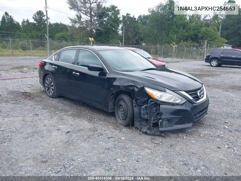 2017 Nissan Altima 2.5/S/Sv/Sl/Sr VIN: 1N4AL3APXHC254663 Lot: 40314306