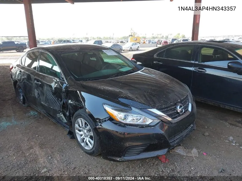 2017 Nissan Altima 2.5/S/Sv/Sl/Sr VIN: 1N4AL3AP4HN343357 Lot: 40318353