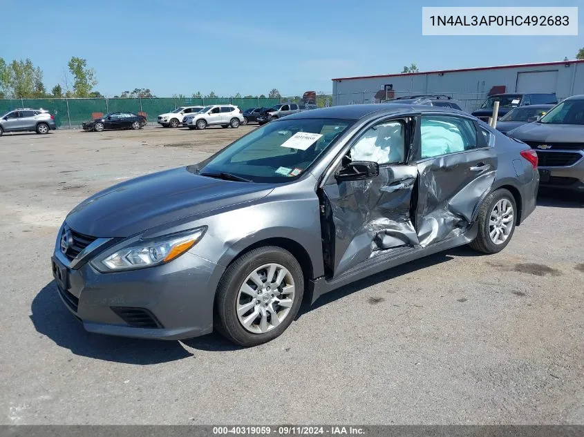 2017 Nissan Altima 2.5 S VIN: 1N4AL3AP0HC492683 Lot: 40319059