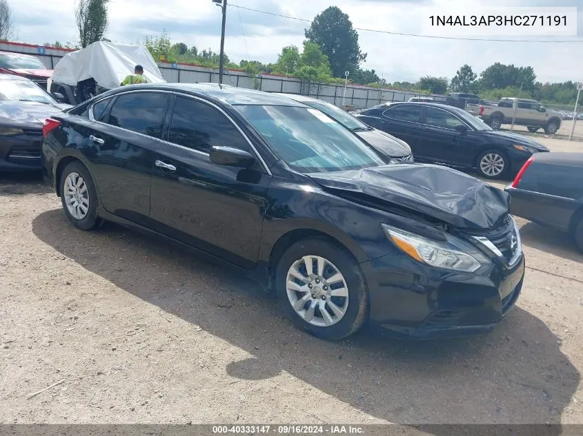 2017 Nissan Altima 2.5 S VIN: 1N4AL3AP3HC271191 Lot: 40333147